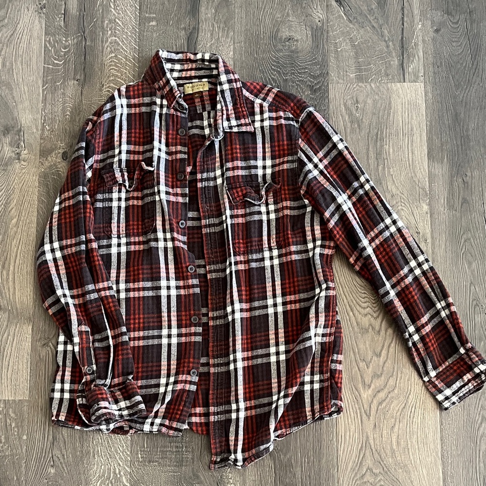 Sonoma Red and Black Plaid Casual Shirt